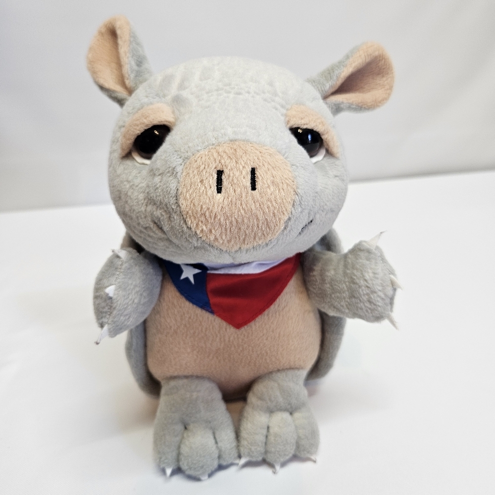 Texas Product Armadillo with Texas State Flag Bandana Plush Toy